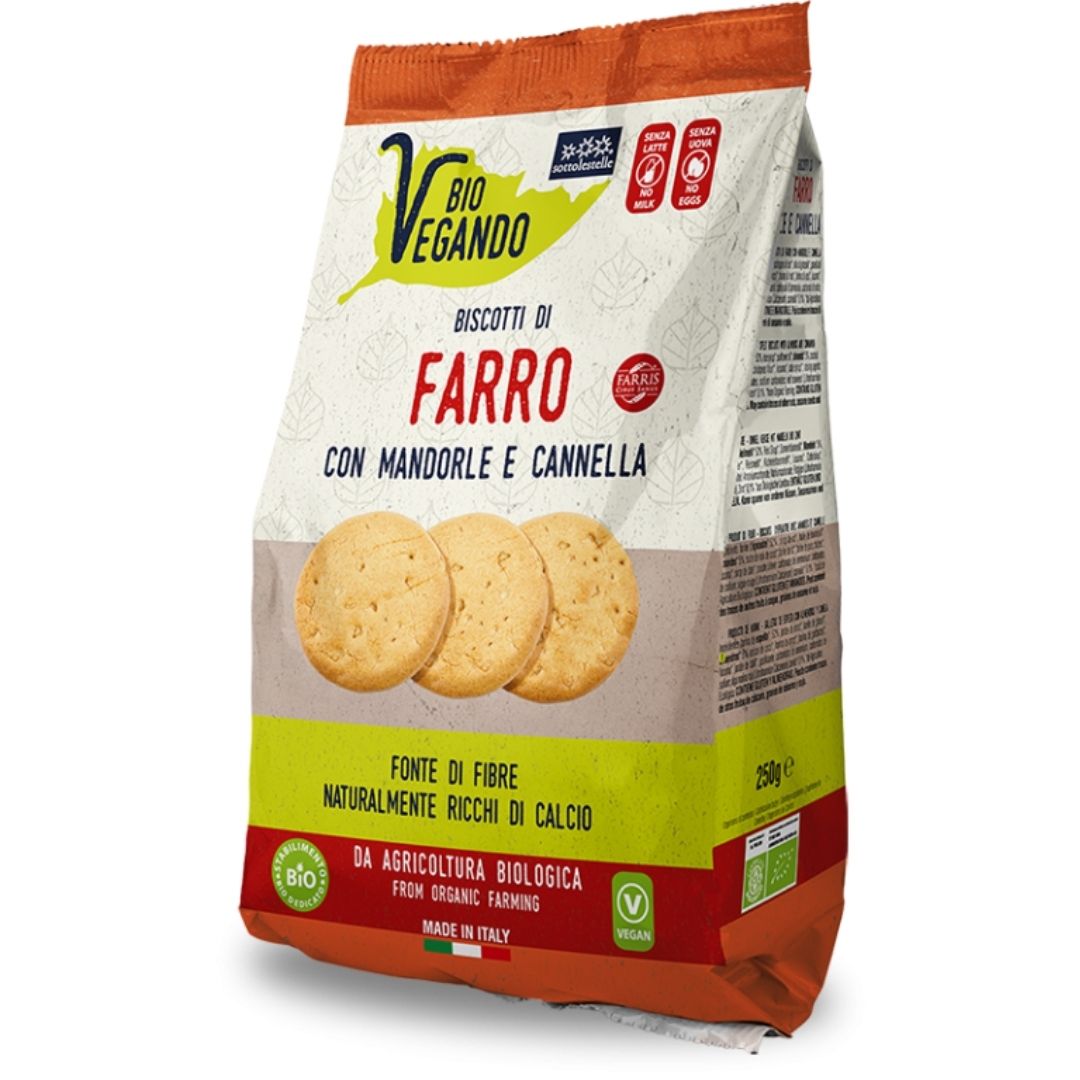 BIOVEGANDO BISCOTTI FARRO CON MANDORLE E CANNELLA
