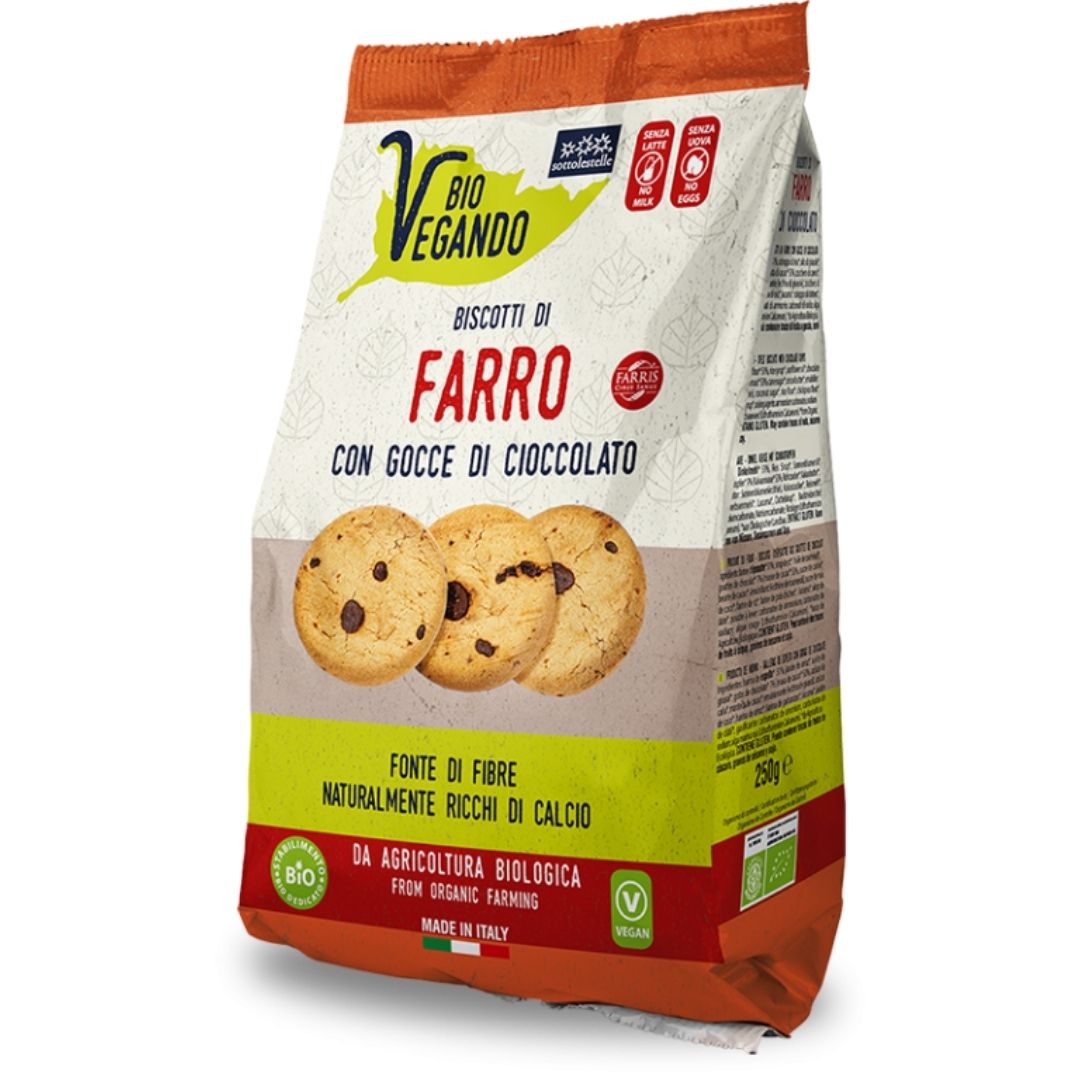 BIOVEGANDO BISCOTTI FARRO CON GOCCE DI CIOCCOLATO