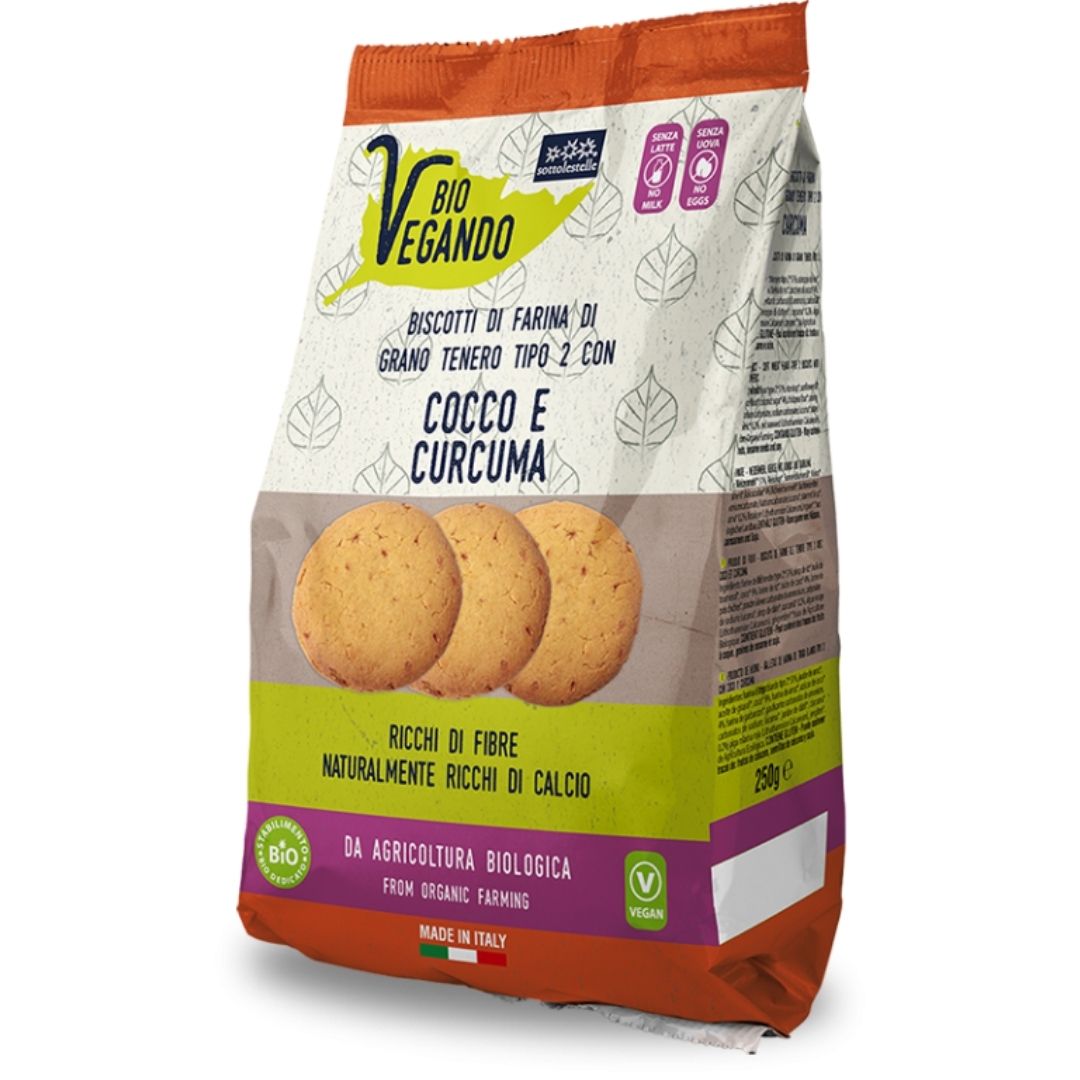 BIOVEGANDO BISCOTTI CON COCCO E CURCUMA