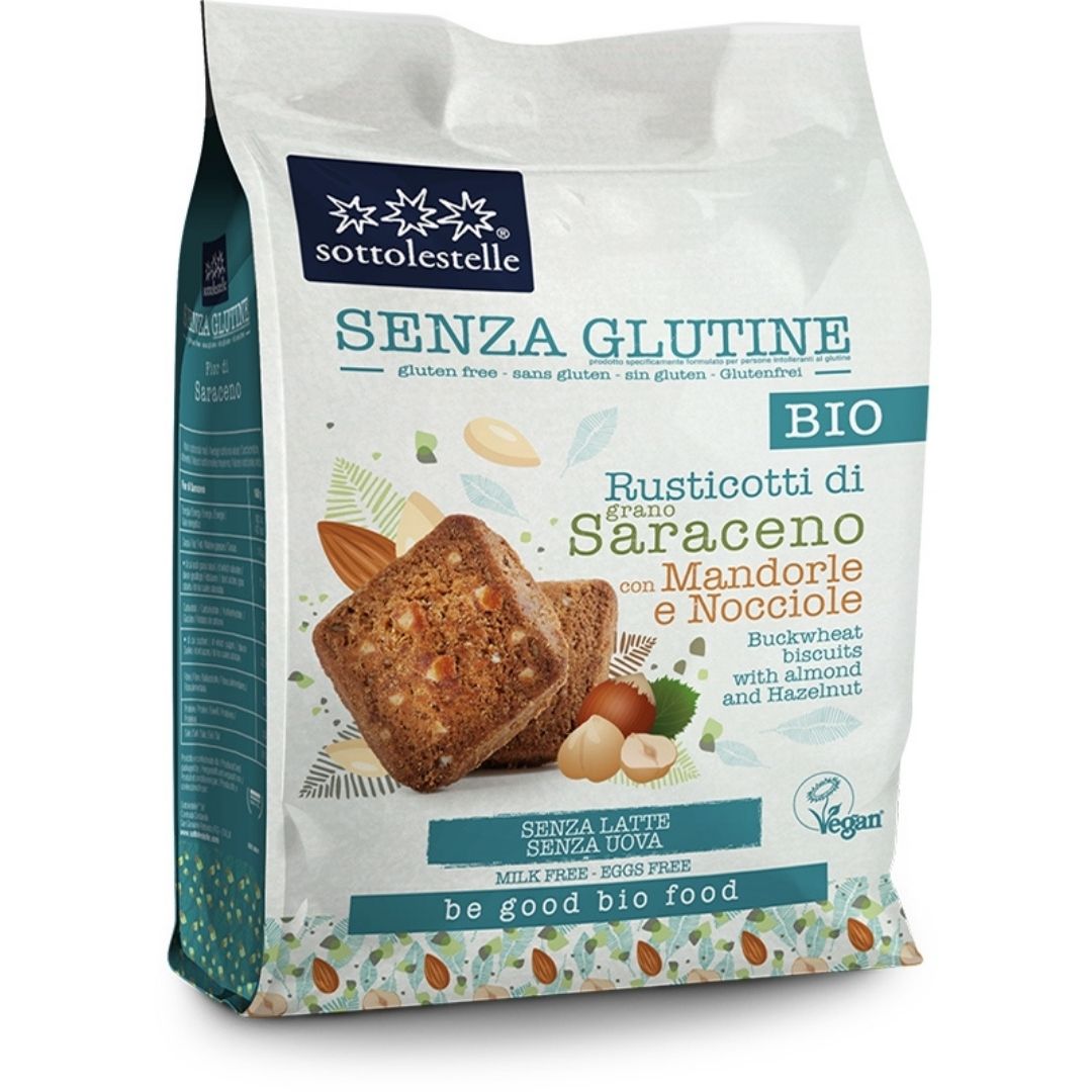 RUSTICOTTI DI GRANO SARACENO MANDORLE E NOCCIOLE